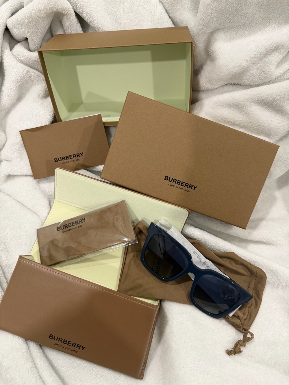 Burberry BE4335 39884L Blue BE4335 Square Sunglasses Lens 53mm